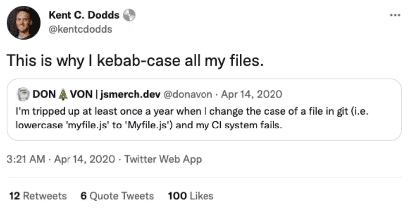 KCD Twitter message