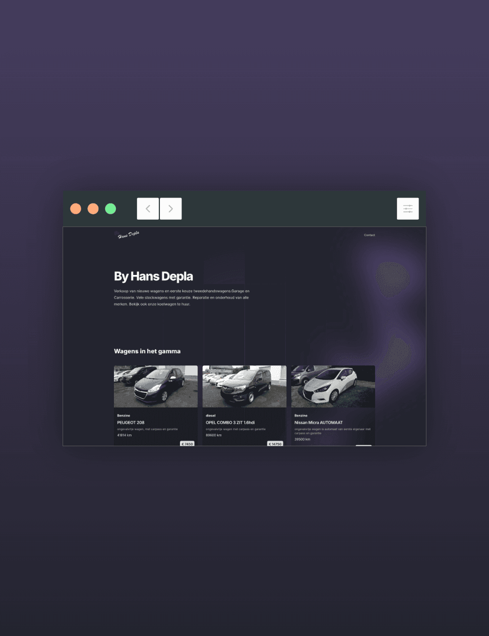 Homepage van By Hans Depla website