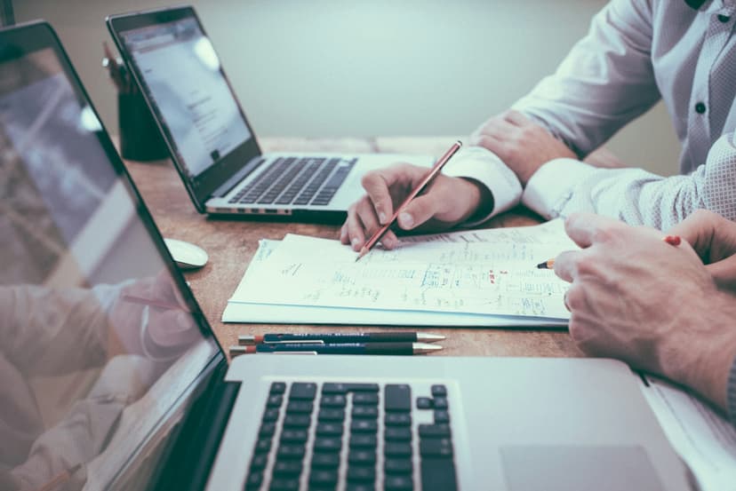 planning documents on a table